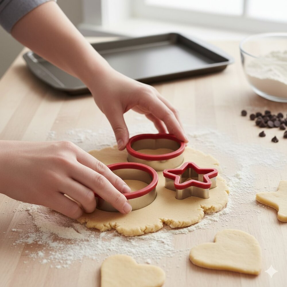 NIP KitchenAid 3-Piece Gourmet Cookie Cutter Set - Red Stainless Steel